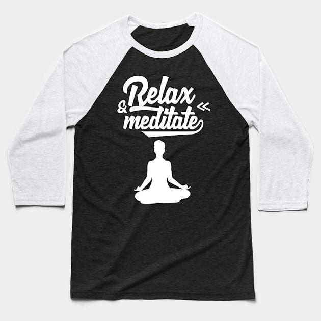Meditation Yoga Meditate Mindfulness Buddhist Baseball T-Shirt by dr3shirts